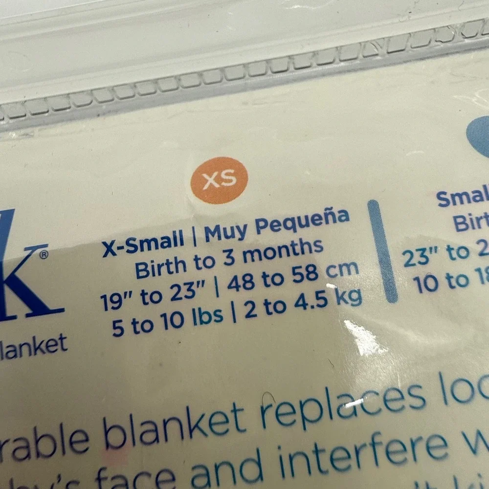 HALO SleepSack Wearable Blanket Aqua Stars Baby XS 0-3 Months‎ 5-10 lbs Cotton